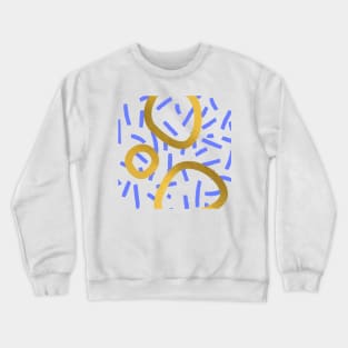 Gold circle shape digital collage pattern Crewneck Sweatshirt